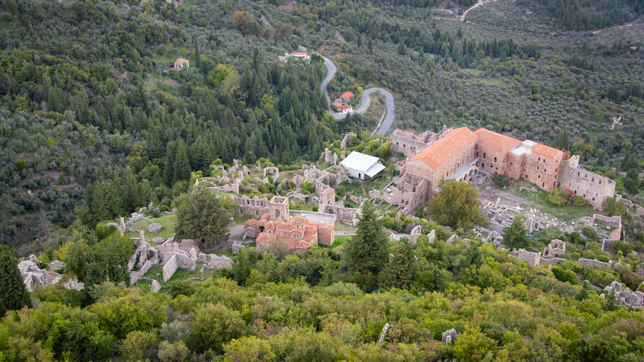 Explore Messinia-Mystra's Byzantine glory from above.